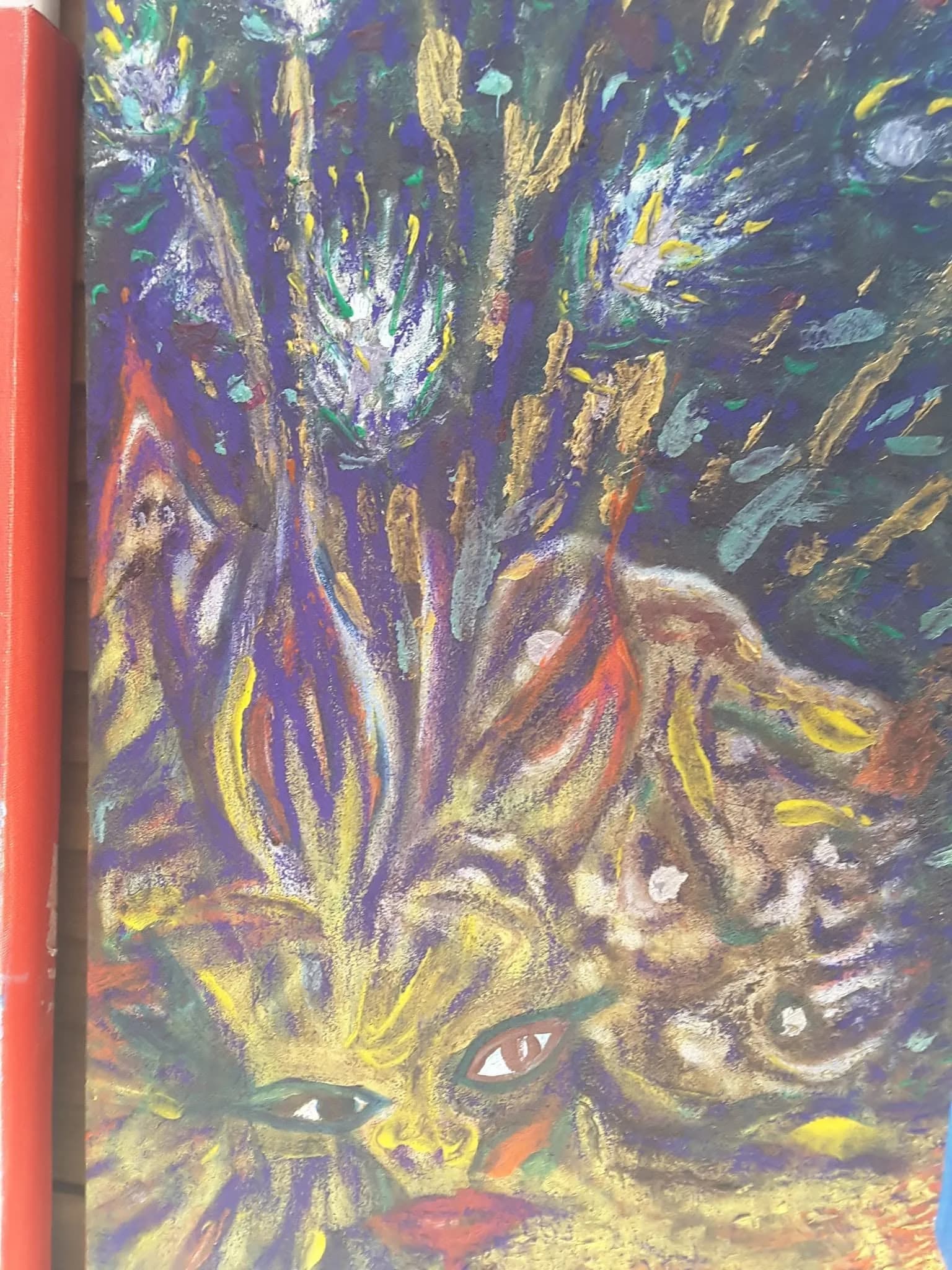 Expressionist golden painting